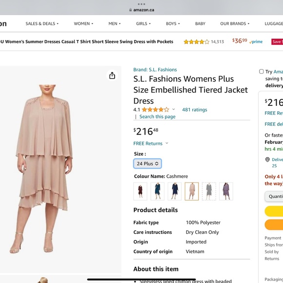 NWT 2 PC Women’s Rose Pink Formal Flowy Tiered Plus Dress and Jacket 24W 3X - Picture 16 of 16